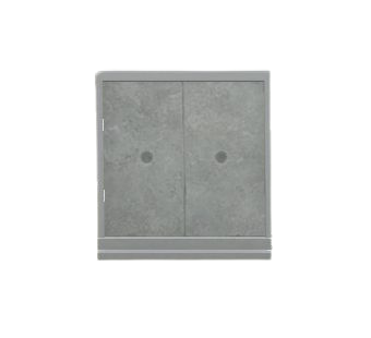 シンプルなローパネルのコンクリートの画像