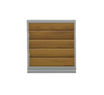 シンプルなローパネルの横板張りの画像