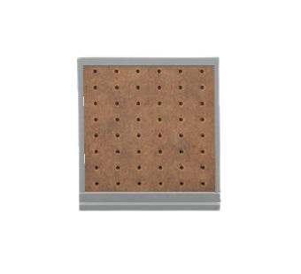 シンプルなローパネルのパンチングボードの画像