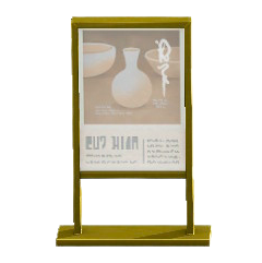 ポスタースタンドのゴールドの画像