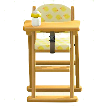 ベビーチェアのファブリックイエローの画像