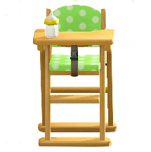 ベビーチェアのファブリックグリーンの画像