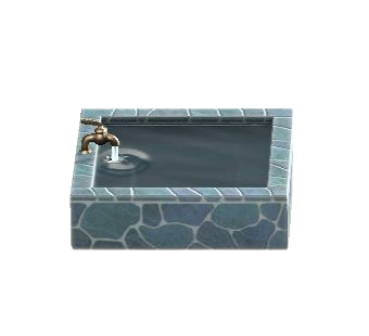 スクエアなバスタブのグレーストーンの画像