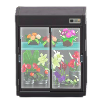 フラワーショーケースのブラックの画像