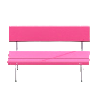 プラスチックのベンチのピンクの画像