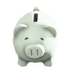 ブタのちょきんばこのホワイトの画像