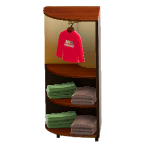 ふくのコーナーちんれつシェルフのダークウッドの画像