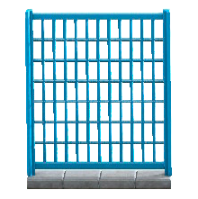 フェンスのブルーの画像