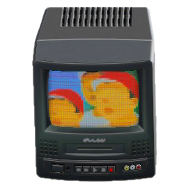 ビデオつきテレビのブラックの画像