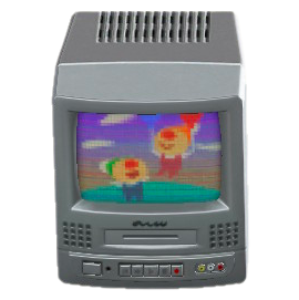 ビデオつきテレビのアニメの画像