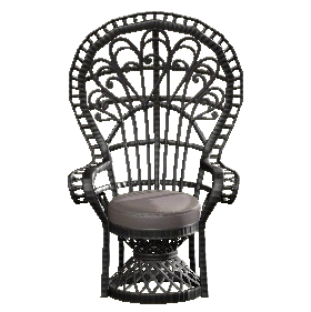 ピーコックチェアのブラックの画像