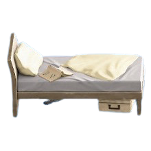 だらしないベッドのアッシュブラウンの画像