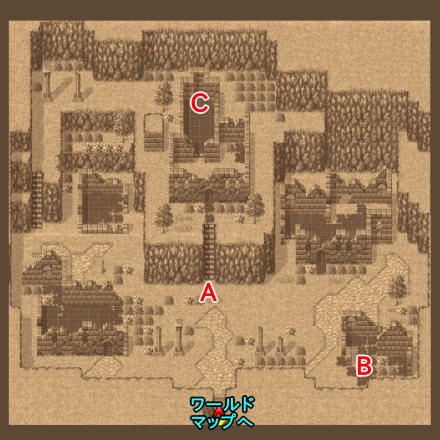 滅びの町ゴーンのマップ