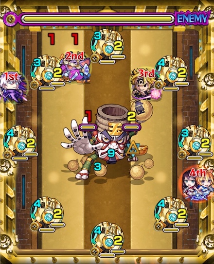 モンストの栄冠の闘技場2-4ステ2