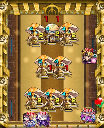 モンストの栄冠の闘技場2-4ステ4