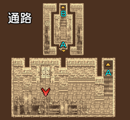 カタパルト通路のマップ