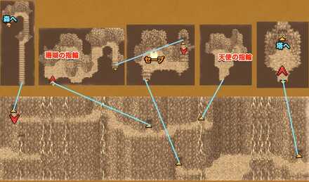 次元の狭間洞窟のマップ