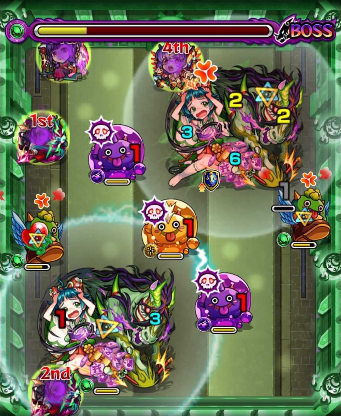 モンスト 栄冠の闘技場 2-3 ボス3 呼び出し後