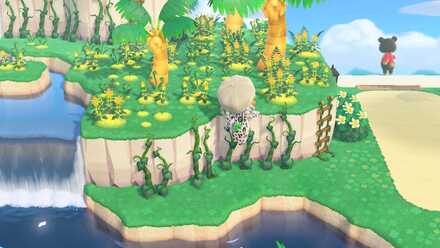 Aボタンで崖を登り下りできる