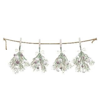 ドライフラワーのガーランドのホワイトの画像