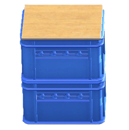 つまれたボトルクレートのブルーの画像