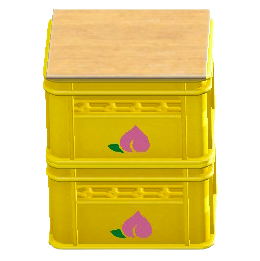 つまれたボトルクレートのモモの画像