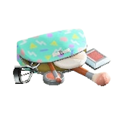 コスメポーチのポーチ：ライトグリーンの画像