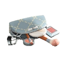 コスメポーチのポーチ：ペールブルーの画像