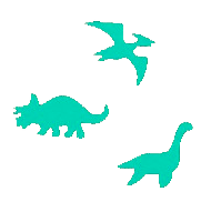 ちっこうウォールステッカーの恐竜の画像