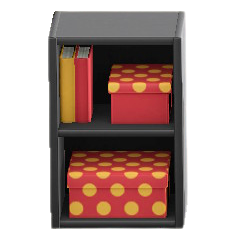 たておきカラーボックスのブラックの画像