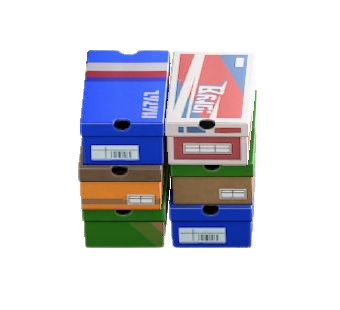 シューズボックスのカラフルの画像