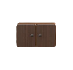 シンプルなウォールシェルフのブラウンの画像