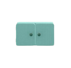 シンプルなウォールシェルフのブルーの画像