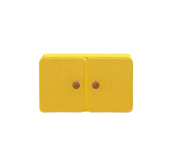 シンプルなウォールシェルフのイエローの画像