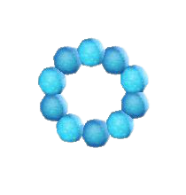 ヒカリゴケのリースのブルーの画像