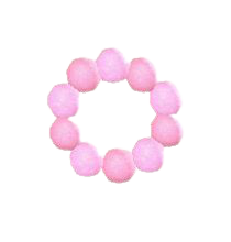 ヒカリゴケのリースのピンクの画像