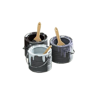 ペンキかんのモノクロカラーの画像