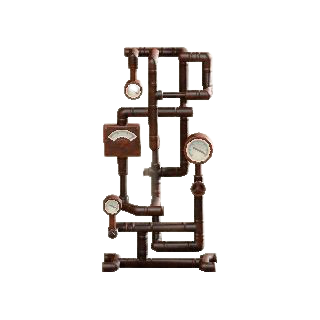 メーターつきバルブの錆の画像