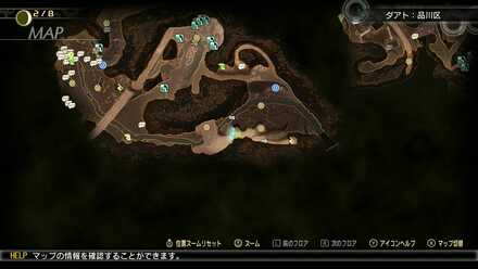 ゾウチョウテンの出現マップ