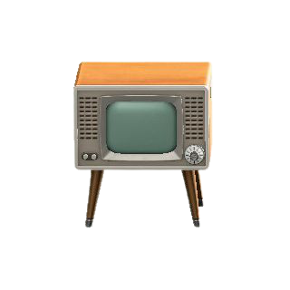 レトロなテレビのブラウンの画像