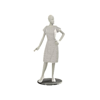 ワンピースのマネキンのホワイトの画像