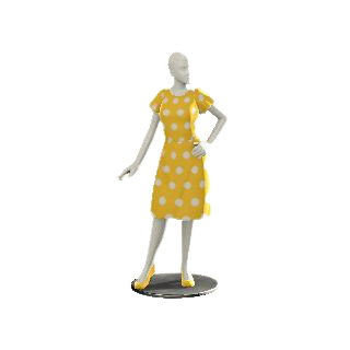 ワンピースのマネキンのイエローの画像