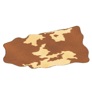 ブラウンのぎゅうがわラグ画像