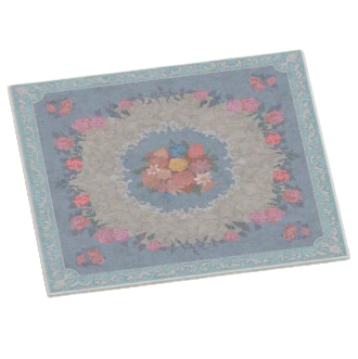 ブルーのエレガントなラグ画像