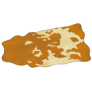 ライトブラウンのぎゅうがわラグ画像