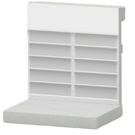 しろいシェルフのかべ画像