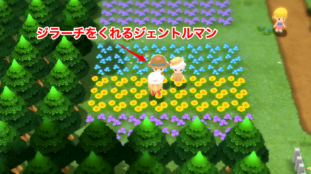 ソノオタウン南西にいるジェントルマンの前でレポート