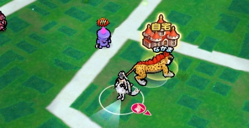 選んだ仲間モンスターとフィールドを歩ける