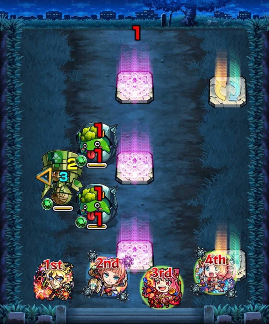 モンスト シャーマンファイトクエスト1回戦 ステージ1