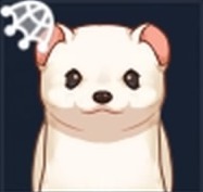 雪隠れのイタチの画像